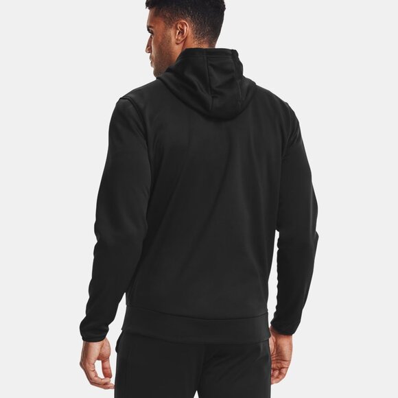 Under Armour โข Fleece Full Zip Hooded Jacket โข Small โข Black โข Coldgear - Picture 2 of 14